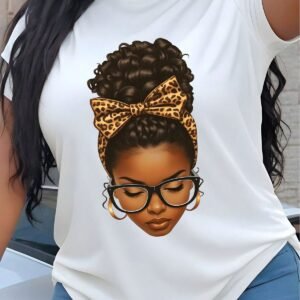 Girl Print White T shirt